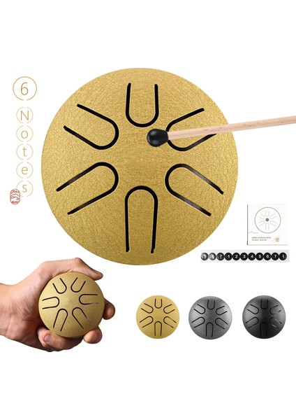 Altın Tarzı Notlar Çelik Dil Davul Meditasyon Yoga Müzik Eğitimi Yılbaşı Hediyeleri Için Mini Ethereal Davul Vurmalı Enstrümanlar (Yurt Dışından) fırsatları