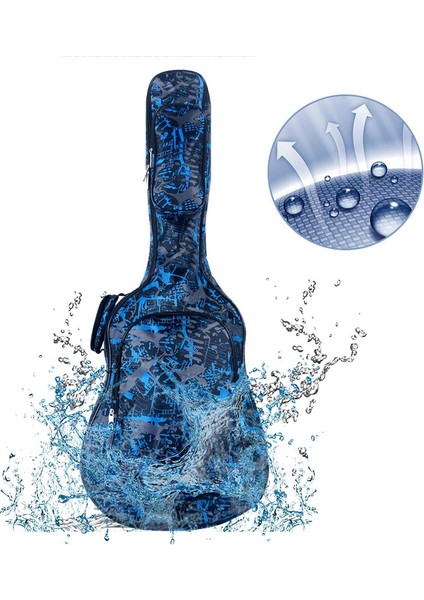 OMS1885-08 Stili Inç Gitar Kılıfı Su Geçirmez Gitar Çantası Sırt Çantası 600D Oxford Akustik Halk Gitar Omuz Askıları ile Gig Çanta Örtüsü (Yurt Dışından) modelleri