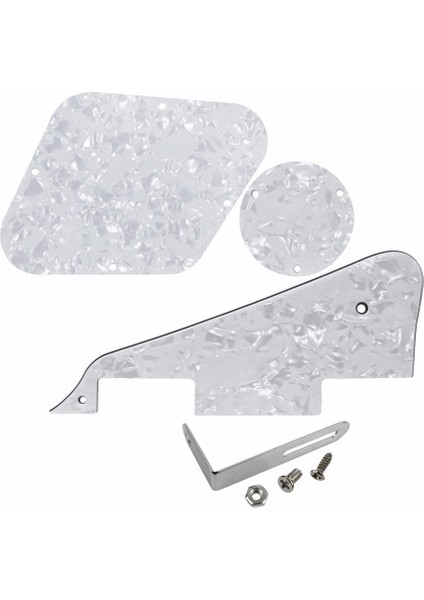 Kırmızı Ayna Stili Fleor Lp Gitar Seti Pickguard Scratch Plate & Controlswitch Lp Gitar Parçaları Için Boşluk Kapağı ve Braketi (Yurt Dışından)