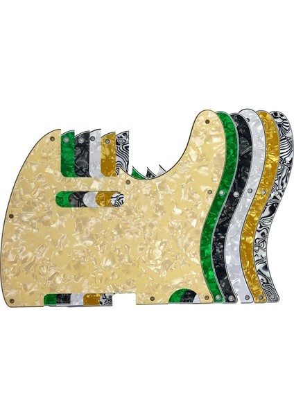 3ply Vintage Sarı Stil Pleroo Gitar Parçaları - Abd Standardı Için 8 Vida Deliği 62 Yıl Tele Telecaster Gitar Pickguard Çizik Plakası, Çok Renkli Seçim (Yurt Dışından) modelleri