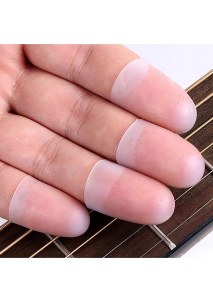 S Tarzı 4 Adet Ultra-Ince Sol El Gitar Parmak Koruyucu Silikon Parmak Koruyucu Kapak (Yurt Dışından) fırsatları