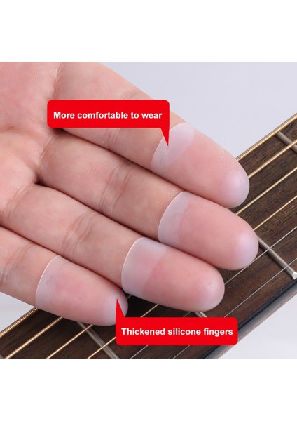 S Tarzı 4 Adet Ultra-Ince Sol El Gitar Parmak Koruyucu Silikon Parmak Koruyucu Kapak (Yurt Dışından) indirimleri