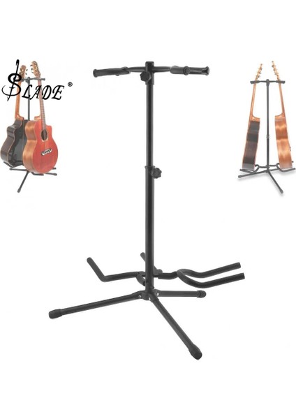 Double Holders Aluminum Alloy Floor Guitar Stand With Stable Tripod For Display Acoustic Electric Guitar Bass Accessories (Yurt Dışından)
