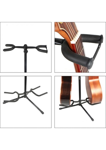 Double Holders Aluminum Alloy Floor Guitar Stand With Stable Tripod For Display Acoustic Electric Guitar Bass Accessories (Yurt Dışından) fırsatları