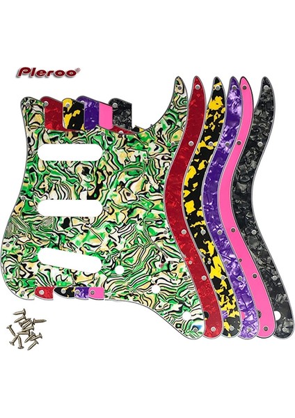 4ply Kahverengi Inci Stili Pleroo Özel Gitar Pickguard - Abd Meksika Fd Standard Strat 72' Için Rew Delik St Scratch Plate Çok Renkli Seçim (Yurt Dışından)