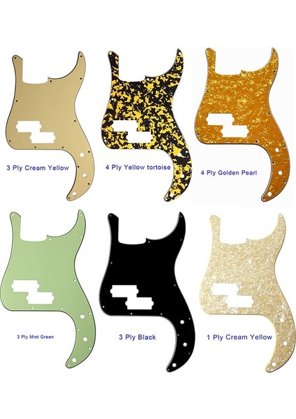 4ply Kırmızı Inci Stili Özel Parçalar Li Elektro Gitar - Abd Meksika Fd Standart P Bas Gitar Pickguard Scratch Plate Için (Yurt Dışından)