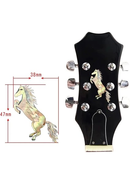 Kırmızı Çiçek Stili Mükemmel Gitar Çıkartması Sticker Gitar Boyun Sticker Dıy Gitar Aksesuarları (Yurt Dışından)