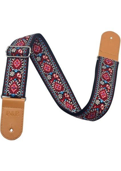 K Tarzı Elektrik Akustik Ahşap Gitar Bas Kemerler Için P & P Ayarlanabilir Işlemeli Pamuk Gitar Askı Genişletme ve Kalınlaştırma (Yurt Dışından)