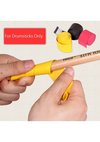 Qcyq Drumstick Sapları Kaymaz Teri Emilen Davul Çubukları Bant (Yurt Dışından)