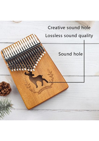 Akçaağaç Yaprağı Stili 17 Tuşları Başparmak Piyano Ahşap Mbira Vücut Müzik Aletleri ile Piyano Öğrenme Kitabı Uygun Acemi Hediye Klavye Aletleri (Yurt Dışından) fırsatları