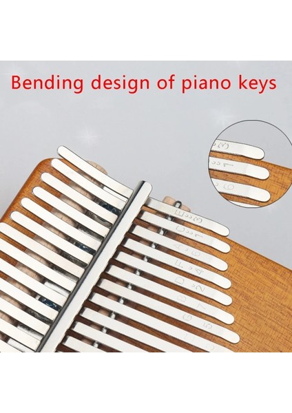 Akçaağaç Yaprağı Stili 17 Tuşları Başparmak Piyano Ahşap Mbira Vücut Müzik Aletleri ile Piyano Öğrenme Kitabı Uygun Acemi Hediye Klavye Aletleri (Yurt Dışından) indirimleri
