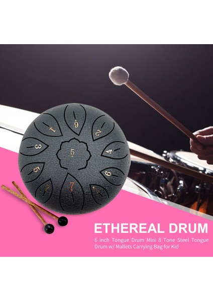 Yeşil Stil Mini Davul 11 ​​ayar Tong Davul Perküsyon Enstrüman Çelik Dil Davul Ith Çanta Drumsticks Sticker Acemi Için (Yurt Dışından) modelleri