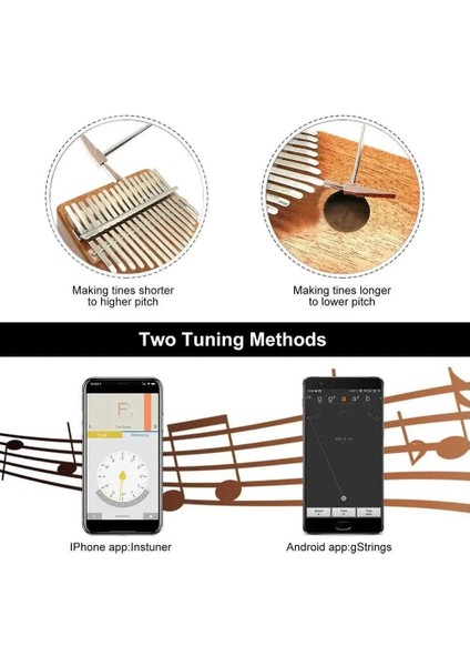 B Tarzı Başparmak Piyano Kalimba 17-Ton Acemi Parmak Piyano Handguard Kalimba Parmak Piyano Kalimba Enstrüman (Yurt Dışından)
