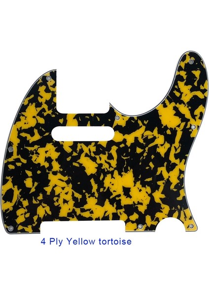 4ply Sarı Kaplumbağa Stili Pleroo Gitar Parçaları - Abd Standardı Için 8 Vida Deliği 62 Yıl Tele Telecaster Gitar Pickguard Çizik Plakası, Çok Renkli Seçim (Yurt Dışından)