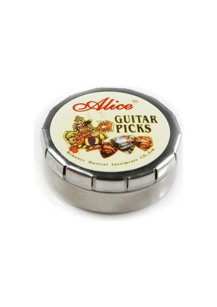 Sevimli Mini Metal Teneke Kutuda Ince ve Orta Renkli Selüloit Akustik Gitar Seçtikleri - Alice A011C (Yurt Dışından)
