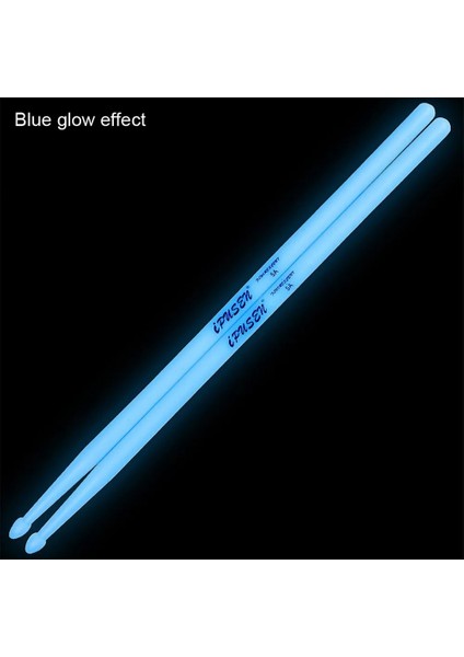 Mavi Stil Yüksek Li Taşınabilir Noctilucent 5A Davul Çubuğu Karanlıkta Glow Sahne Performansı Aydınlık Davul 2 Renk Opsiyonel (Yurt Dışından)