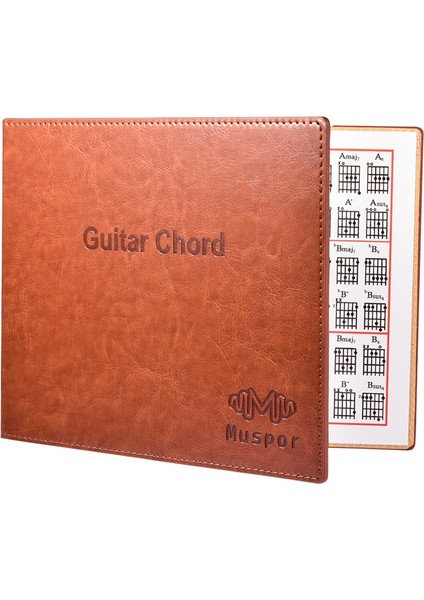Beyaz Stil 6 Telli Gitar Akor Kitabı Pu Deri Kapak Halk Vintage Elektro Gitar Taşınabilir Katlanır Ciltsiz Akor Tablosu Egzersiz Sayfası (Yurt Dışından)