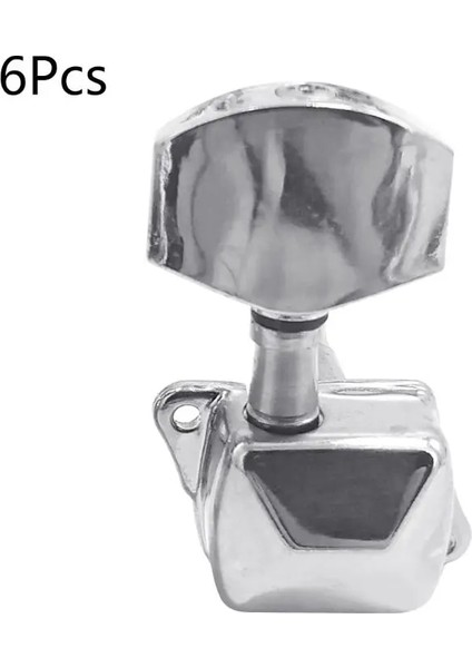 Silver-6r Style 6 Adet Gitar Dize Tuning Mandal Metal Yarı Kapalı Gitar Dize Düğme Tuner Makinesi Akustik Elektro Gitarlar Için Kafaları (Yurt Dışından)