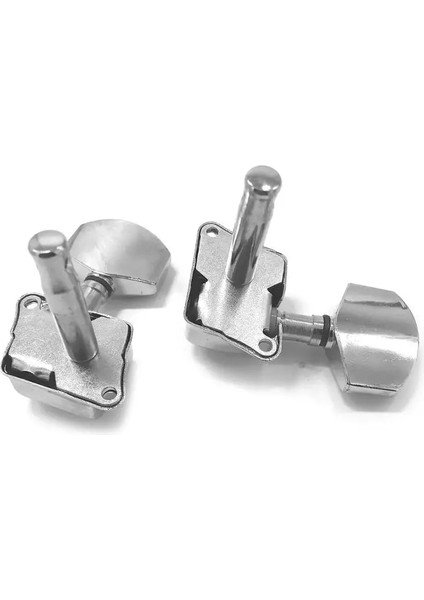 Silver-6r Style 6 Adet Gitar Dize Tuning Mandal Metal Yarı Kapalı Gitar Dize Düğme Tuner Makinesi Akustik Elektro Gitarlar Için Kafaları (Yurt Dışından)