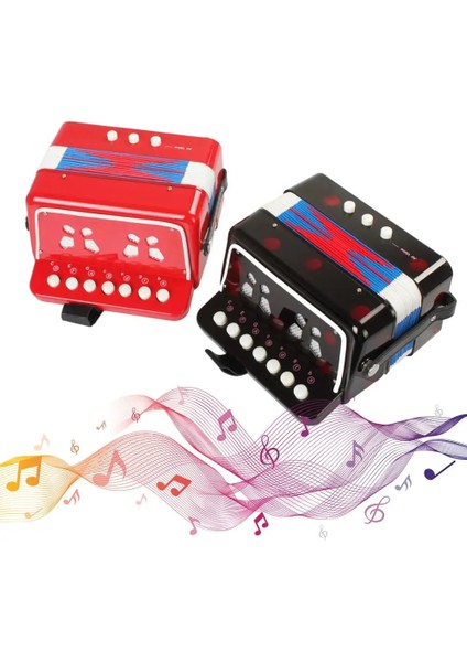 Kırmızı Stil 7 Tuşlar 3 Düğmeler Kompakt Akordeon Eğitici Oyuncak Müzik Enstrümanı Çocuklar Için Klavye Müzik Enstrümanı Çocuklar Için Çocuklar Hediye (Yurt Dışından) fiyatları