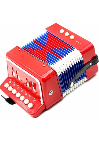 Kırmızı Stil 7 Tuşlar 3 Düğmeler Kompakt Akordeon Eğitici Oyuncak Müzik Enstrümanı Çocuklar Için Klavye Müzik Enstrümanı Çocuklar Için Çocuklar Hediye (Yurt Dışından) fırsatları