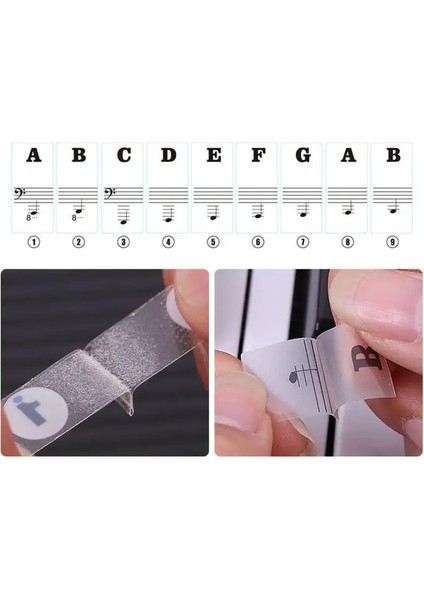 Resim Gösterilen Stil Olarak Piyano Klavye Pvc Etiket Çıta Not Biginners Müzik Çıkartma Tuşları Piyano Etiketi Çıkarılabilir Etiket Elektronik Anahtar Etiket (Yurt Dışından) fırsatları
