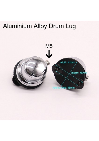 M6 36MM Stili Trampet Pabucu Tek Taraflı 2 Taraflı Tambur Pabucu Dw Tambur Pabucu Model Pabucu Tambur Tambur Aksesuarları Pullu ve Vidalı Gümüş Renk (Yurt Dışından)