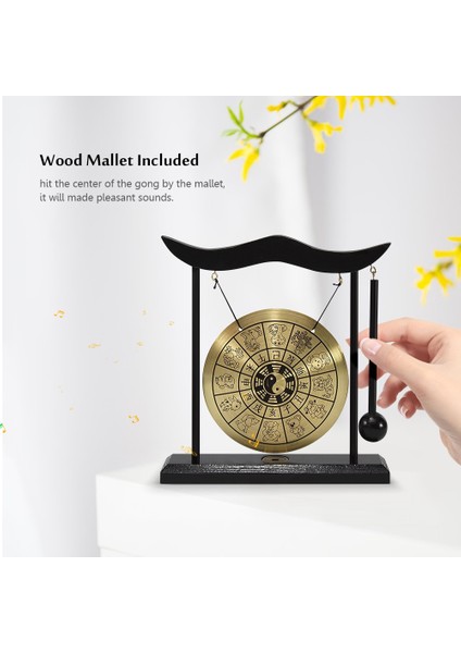 3 Stili Yazın Rüzgar Çanı Mini Masaüstü Gong Masa Vurmalı Enstrüman Ziller Ev Dekorasyonu Için Mallet ile Gonglar Eve Sıcak Hediye Carillon À Vent (Yurt Dışından) modelleri