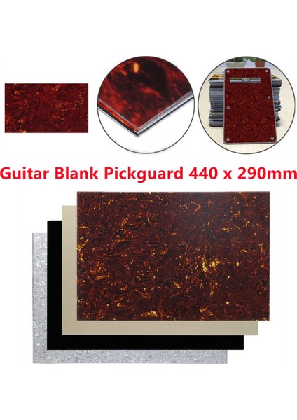 Beyaz Stil 3 Kat Elektro Gitar Bakguard Kazıma Plakası Boş Pickguard Levha Dıy Malzeme 44X29CM Gitar Parçaları Aksesuarları (Yurt Dışından) fiyatları