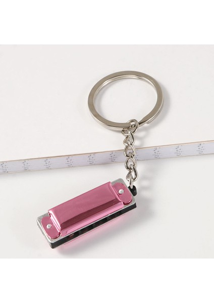 Pembe Tarzı 1 Adet Anahtarlık Armonik Renkli Mızıka M Ton 4 Delik Anahtarlık Anahtarı Çocuk Oyuncak 3.6*1.2*0.8 cm (Yurt Dışından)