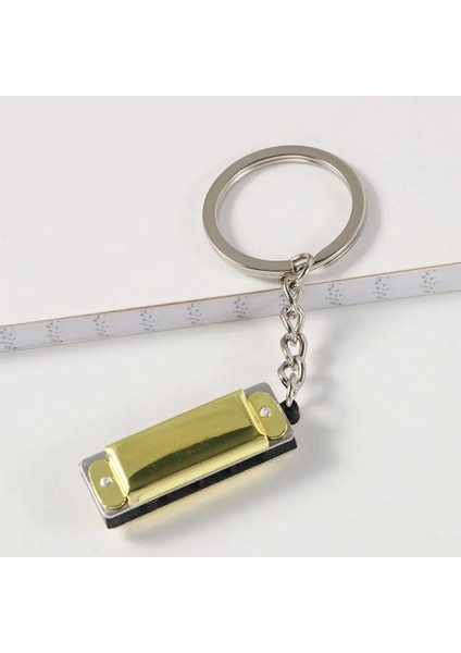 Sarı Stil 1 Adet Anahtarlık Armonik Renkli Mızıka M Ton 4 Delik Anahtarlık Anahtarı Çocuk Oyuncak 3.6*1.2*0.8 cm (Yurt Dışından)