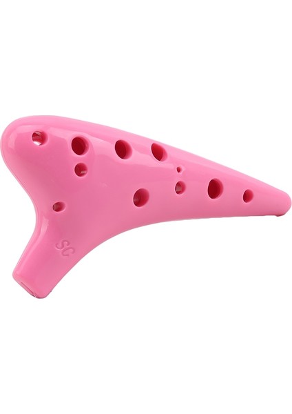 Pembe Stil 12 Delik Reçine Plastik Ocarina Flüt Füme Yanık Denizaltı Tarzı Yeni Başlayanlar Için Muore ile Müzik Enstrümanı (Yurt Dışından)