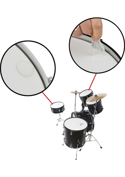 Mavi Stil Et Trampet Davul Mute Pad Davul Damper Jel Pedler Trampet Tom Davul Susturucu Mute Şeffaf Vurmalı Enstrüman Aksesuarları (Yurt Dışından) fırsatları