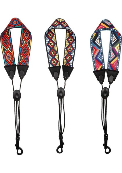 R Stili Saksofon Boyun Askısı Alto Bariton Soprano Sax Için Yumuşak Yastıklı Gökkuşağı Örgülü Desen (Yurt Dışından) fiyatları