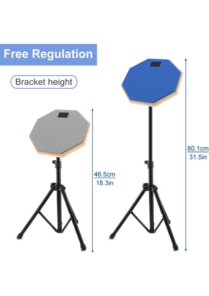 Davul Standı Stili Aptal Davul Seti 8 Inç Kauçuk Ahşap Aptal Davul Pedi Acemi Uygulama Davul Vurmalı Enstrümanlar Eğitim Için Ayarlanabilir Stand ile (Yurt Dışından) fırsatları