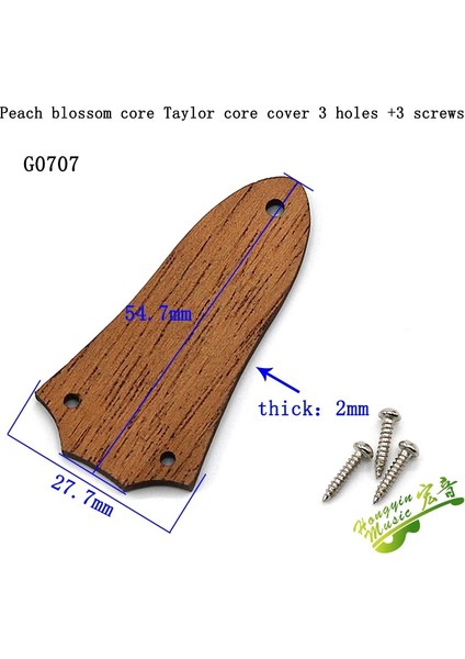 Mahoganı G0707 Stili 1 Adet Akustik Gitar Elektro Gitar Truss Çubuk Kapağı Demir Çekirdek Çan Şeklinde 2 Delik 3 Delik Lp Sg Eşleşen Vida (Yurt Dışından)