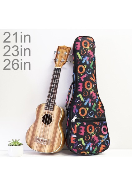 Kırmızı Stil 26 Inç Inç Taşınabilir Ukulele Çanta Renkli Sünger Yumuşak Kılıf Gig Ukulele Mini Gitar Su Geçirmez Sırt Çantası (Yurt Dışından) modelleri