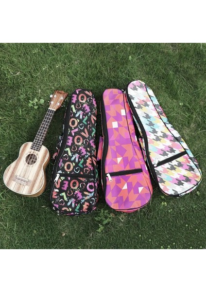 Kırmızı Stil 26 Inç Inç Taşınabilir Ukulele Çanta Renkli Sünger Yumuşak Kılıf Gig Ukulele Mini Gitar Su Geçirmez Sırt Çantası (Yurt Dışından) fırsatları
