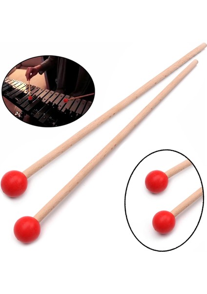 Kırmızı Stil 1 Çift Profesyonel Ksilofon Marimba Mallet Drumsticks Vurmalı Parçalar Uzunluk Vurmalı Aksesuarlar (Yurt Dışından)