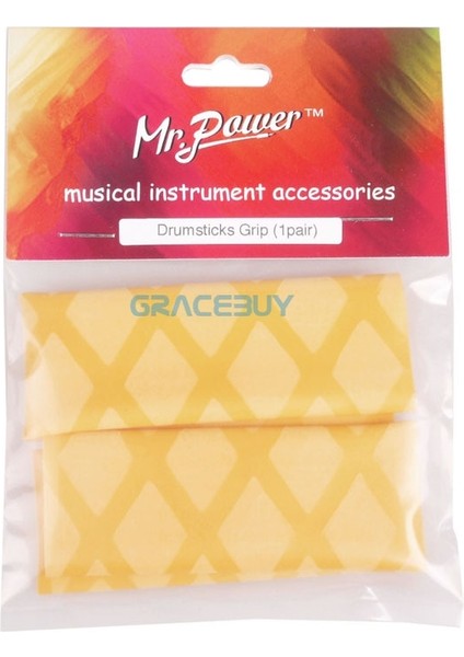 Sarı Stil Davul Çubuğu Sapları Kaymaz Davul Çubuğu Kavrama Yumuşak Uç Davulcu Için Yumuşak Uç Müzik Enstrümanı Teri Emilen Davul Çubuğu E (Yurt Dışından)