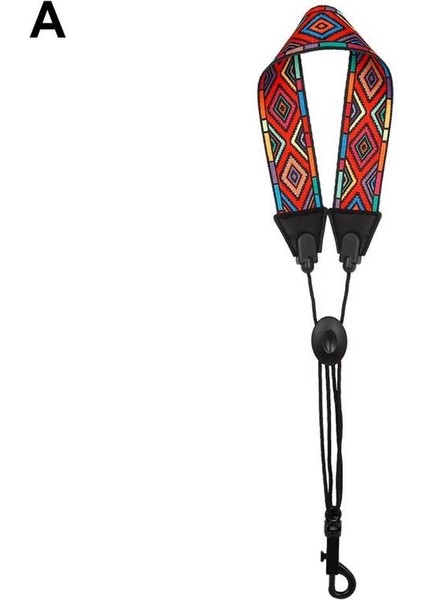 Bir Stil Axophone Neck Strap Soft Padded Rainbow Braided Pattern For Alto Baritone Soprano Sax Y6J5 (Yurt Dışından)