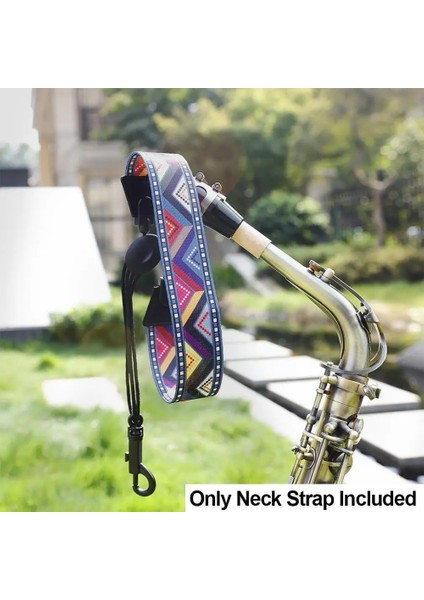 Bir Stil Axophone Neck Strap Soft Padded Rainbow Braided Pattern For Alto Baritone Soprano Sax Y6J5 (Yurt Dışından) fiyatları