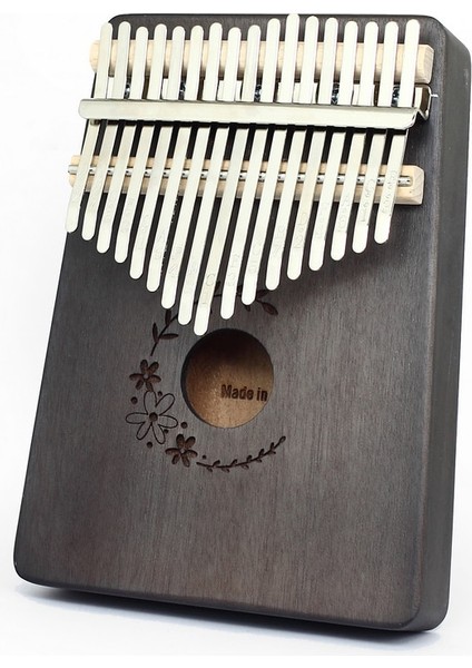 Çiçek Açan Çiçekler Tarzı Afrika Calimba 17 Tuşlu Başparmak Piyano Tek Kartla Yapıldı, Ayar Çekiç Mbira Müzik Aleti ile Taşınabilir Maun Teclado (Yurt Dışından)