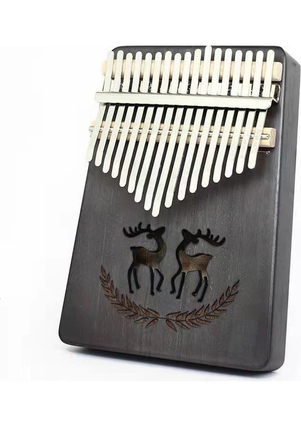 Çiçek Açan Çiçekler Tarzı Afrika Calimba 17 Tuşlu Başparmak Piyano Tek Kartla Yapıldı, Ayar Çekiç Mbira Müzik Aleti ile Taşınabilir Maun Teclado (Yurt Dışından)