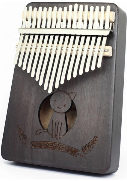 Çiçek Açan Çiçekler Tarzı Afrika Calimba 17 Tuşlu Başparmak Piyano Tek Kartla Yapıldı, Ayar Çekiç Mbira Müzik Aleti ile Taşınabilir Maun Teclado (Yurt Dışından)