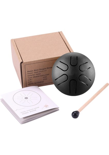 Siyah Stil Notlar Çelik Dil Davul Meditasyon Yoga Müzik Eğitimi Yılbaşı Hediyeleri Için Mini Ethereal Davul Vurmalı Enstrümanlar (Yurt Dışından)