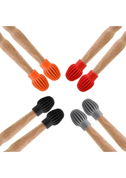 Turuncu Tarzı Ortable Silikon Davul Çubuk Kılıf Kapakları Baget Uygulama Ipuçları Yeni Başlayanlar Için Sessiz Damper Pratik Ipuçları (Yurt Dışından) fiyatları