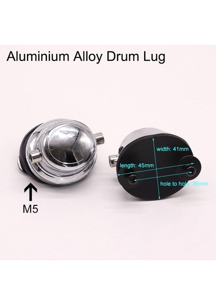 M5 36MM Stili Trampet Pabucu Tek Taraflı 2 Taraflı Tambur Pabucu Dw Tambur Pabucu Model Pabucu Tambur Tambur Aksesuarları Pullu ve Vidalı Gümüş Renk (Yurt Dışından)