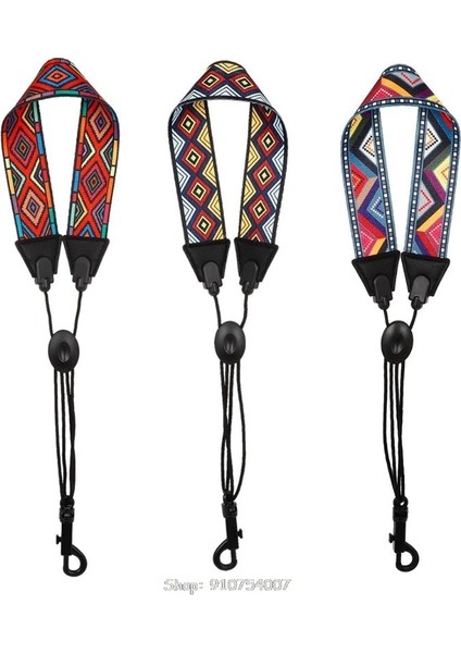 C Stili Saksafon Boyun Askısı Alto Bariton Soprano Sax D Dropship Için Yumuşak Yastıklı Gökkuşağı Örgülü Desen (Yurt Dışından) fiyatları