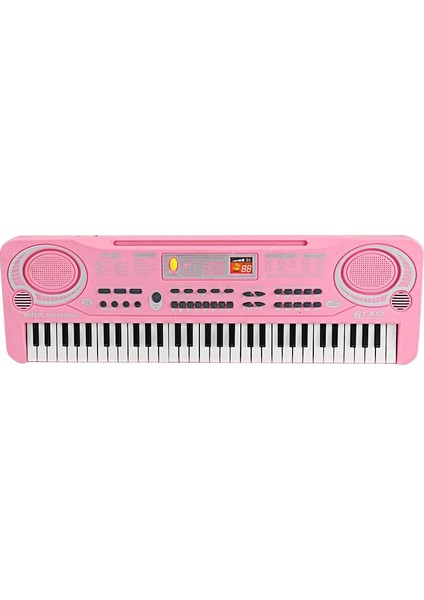 Tip2 Stili 61 Tuşlar Elektronik Organ USB Dijital Klavye Piyano Enstrüman Çocuk Mikrofonlu Oyuncak (Yurt Dışından)